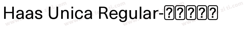 Haas Unica Regular字体转换